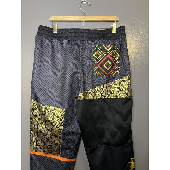 Nomadic Movement Sweatpants Mens Large Gray Geometric Fleece Jogger Festival - Picture 6 of 10